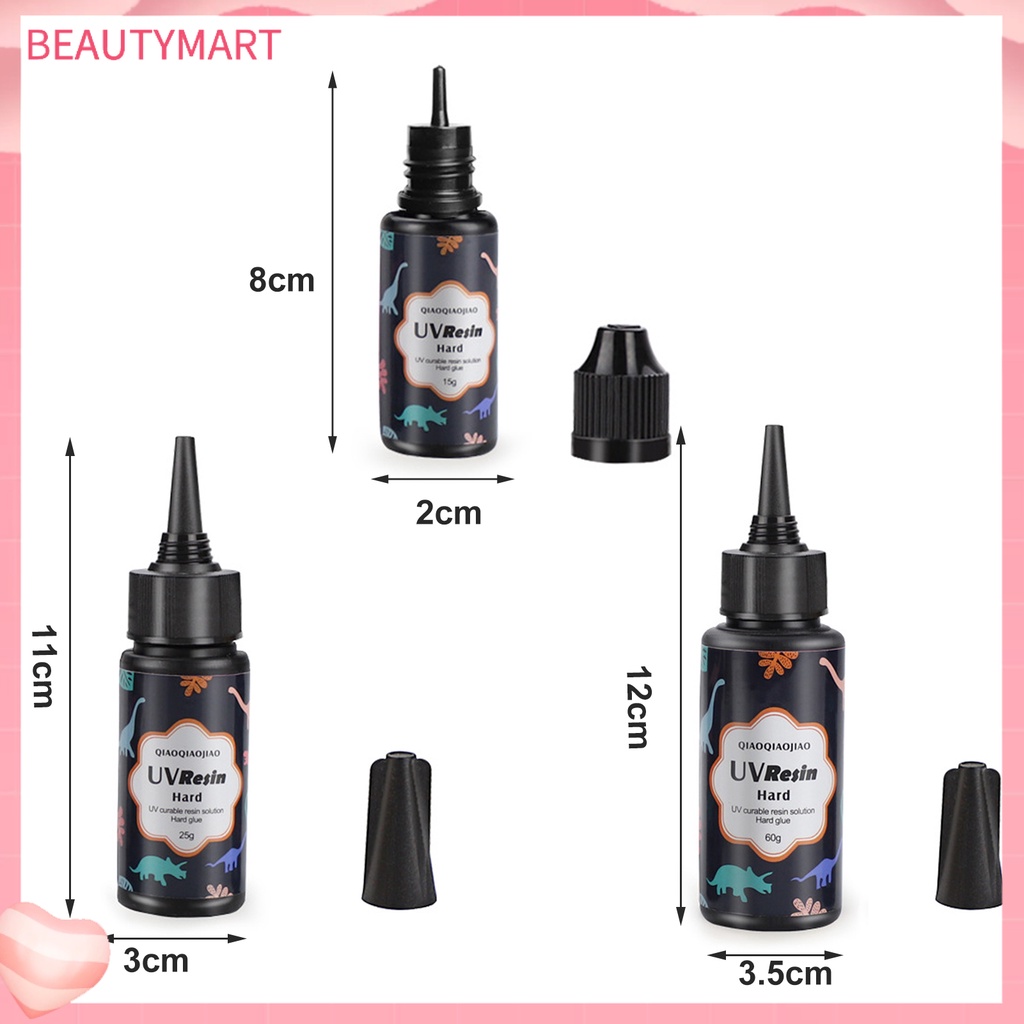 Keo Resin UV Resin Tự Nhiên Gọn Nhẹ An Toàn Cho Nữ 15 / 25 / 60g