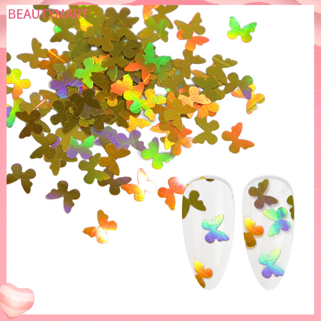 Hộp 12 Ngăn Đựng Hạt Kim Sa Hình Bướm Trang Trí Móng Tay DIY