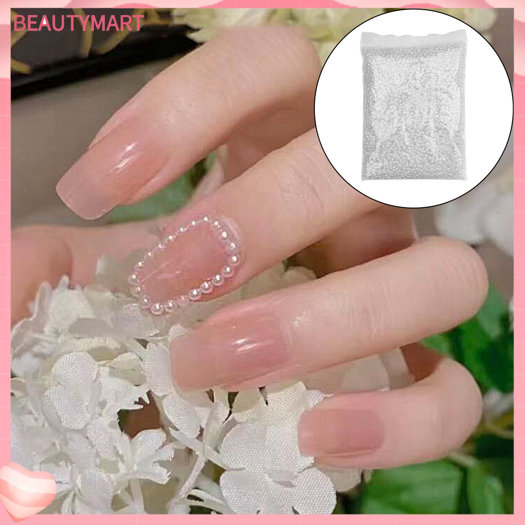 1 Túi Hạt Ngọc Trai Giả Mini Trang Trí Móng Tay Nghệ Thuật Ba Chiều