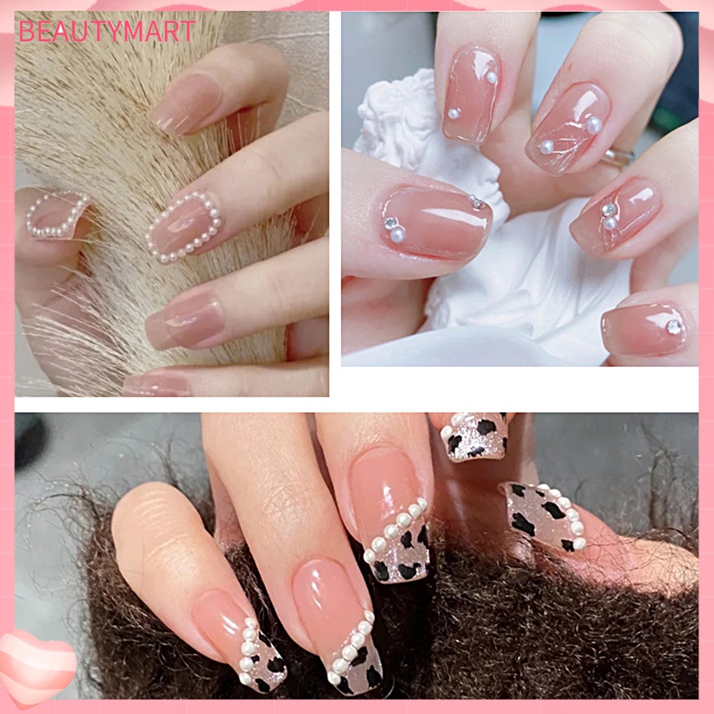 1 Túi Hạt Ngọc Trai Giả Mini Trang Trí Móng Tay Nghệ Thuật Ba Chiều