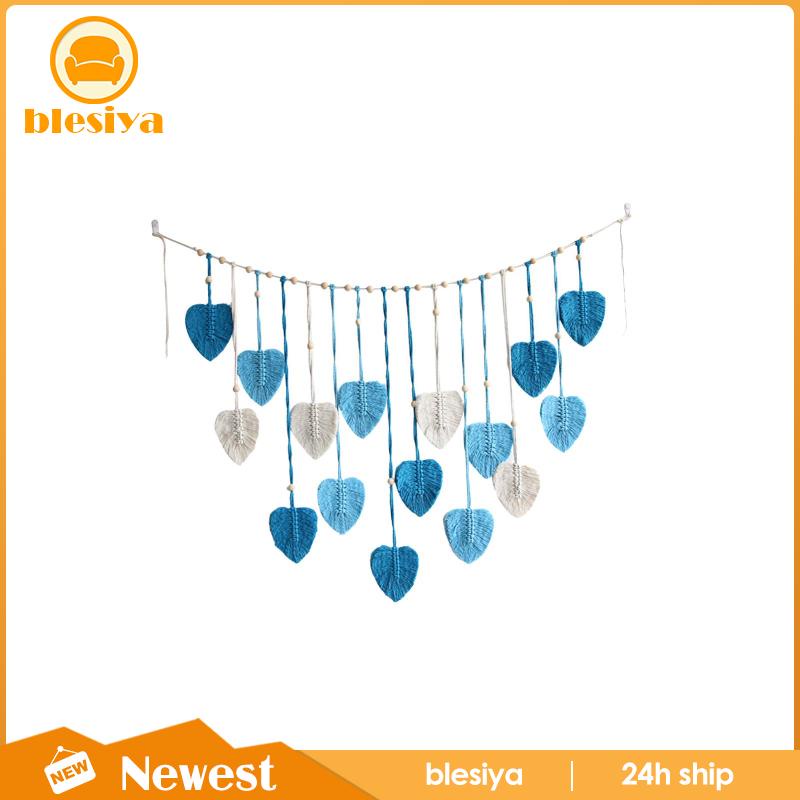 [Blesiya] Macrame Đan Lá Treo Tường Trang Trí Nhà Cửa Hiện Đại