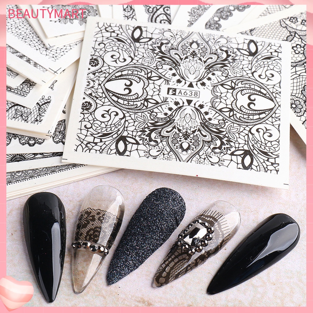 Set 24 Miếng Dán Trang Trí Móng Tay Nhiều Màu Sắc DIY Dành Cho Nữ