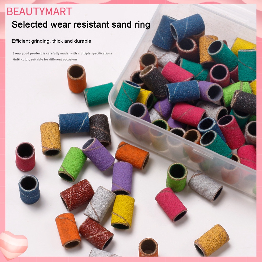 Bộ 50 / 100 Vòng Nhám Nhiều Màu Sắc Dùng Đánh Bóng Móng Tay