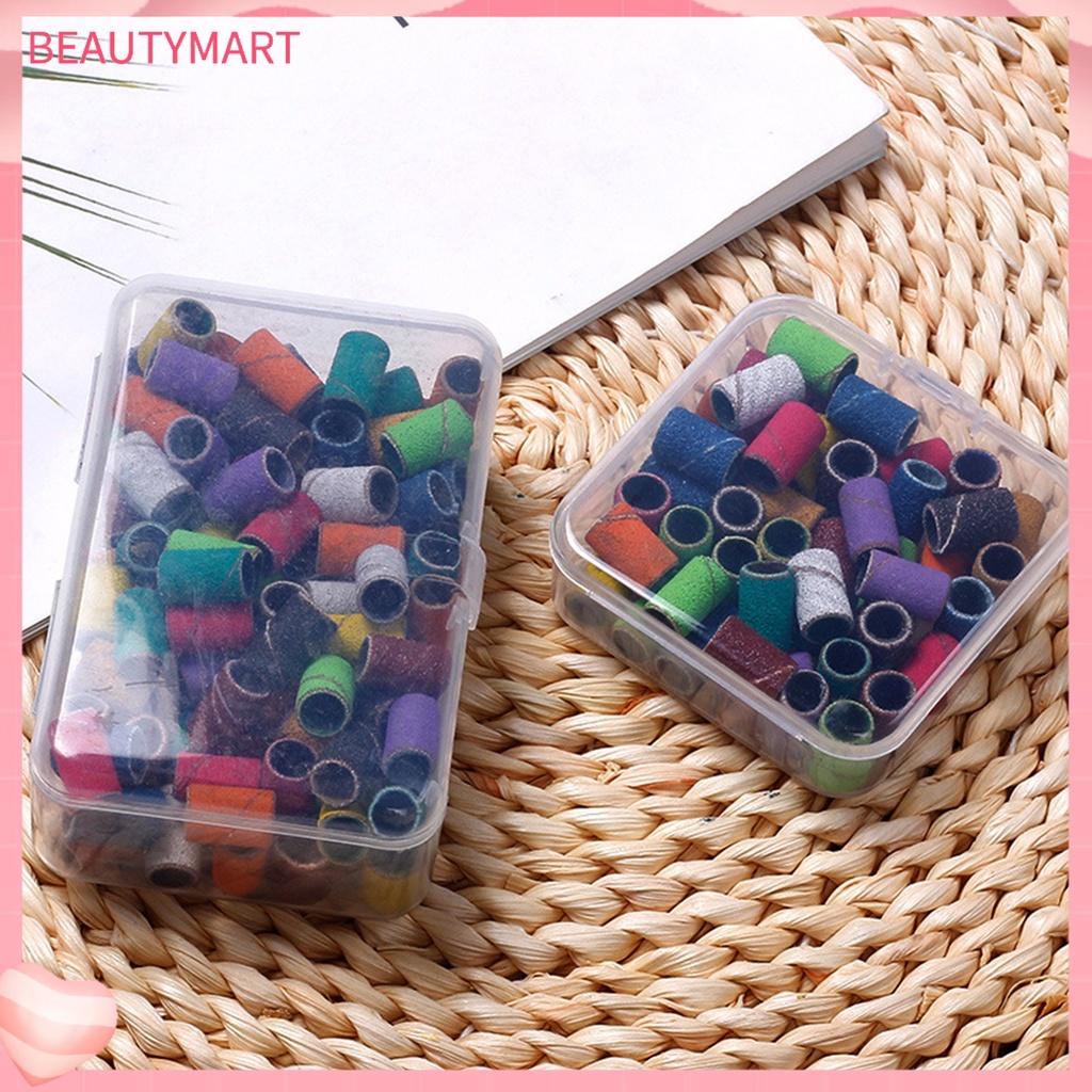 Bộ 50 / 100 Vòng Nhám Nhiều Màu Sắc Dùng Đánh Bóng Móng Tay