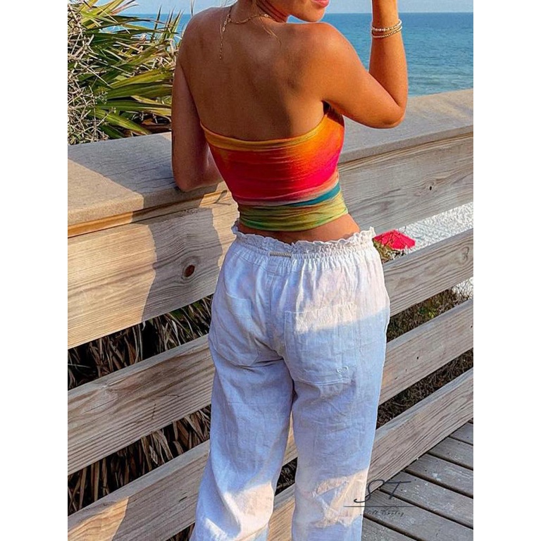 Áo Ống CY03 Họa Tiết In Thời Trang Mùa Hè Cho Nữ