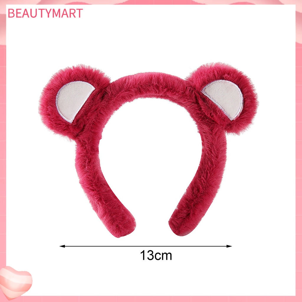 Băng Đô Cài Tóc Tai Gấu Bông Co Giãn Chống Trượt Dễ Thương Dành Cho Nữ