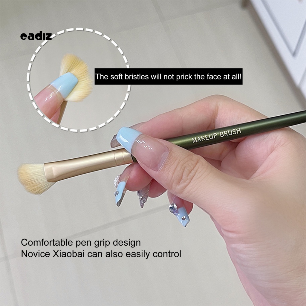 Set 2 Cọ Trang Điểm Mũi Lông Mềm Cán Gỗ Gọn Nhẹ