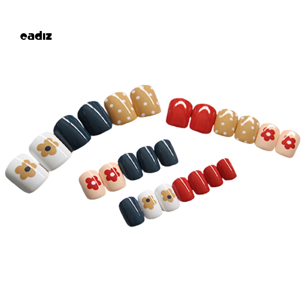 Bộ 24 Móng Tay Giả Tự Dính Chống Nước Che Phủ Toàn Diện DIY