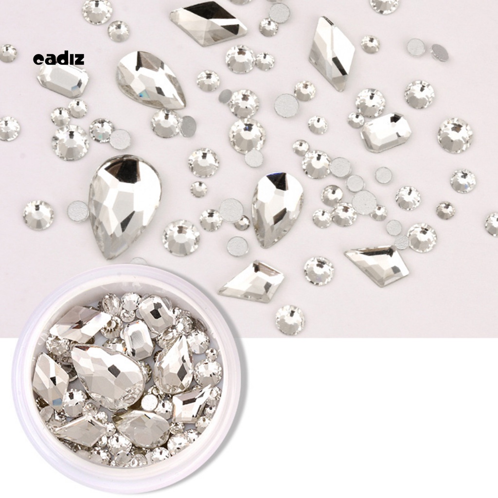 1 Hộp Hạt Cườm 3D Lấp Lánh Đính Móng Tay Thời Trang
