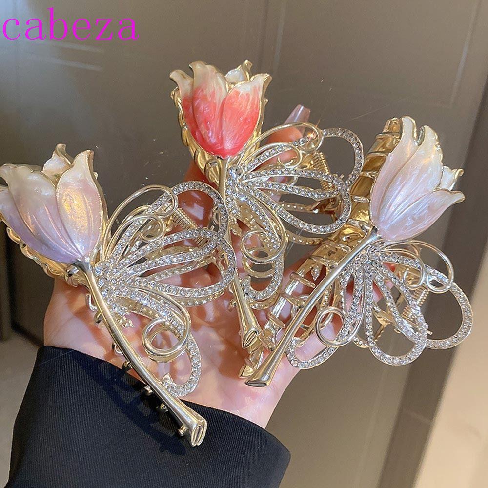 Kẹp Tóc Càng Cua Họa Tiết Hoa / Bướm Phong Cách Vintage Thời Trang Cho Nữ