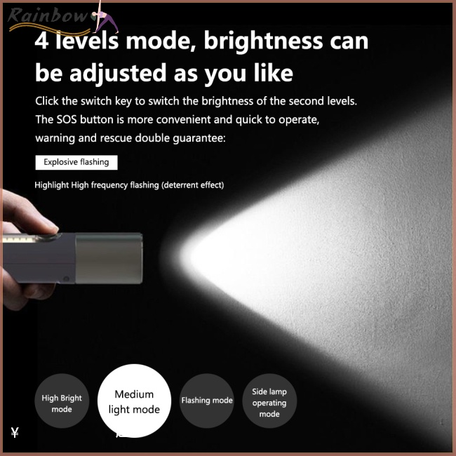 Đèn Pin Led Khẩn Cấp Di Động Đa Năng Cho Hoạt Động Ngoài Trời