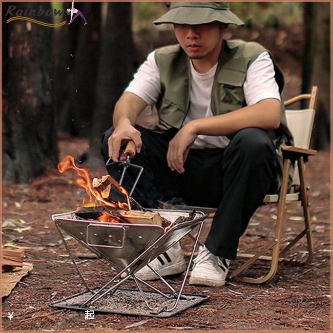 Kéo Gỗ Lửa Đa Năng Cách Nhiệt Có Tay Cầm Bằng Gỗ Tiện Lợi Dành Cho Cắm Trại Ngoài Trời