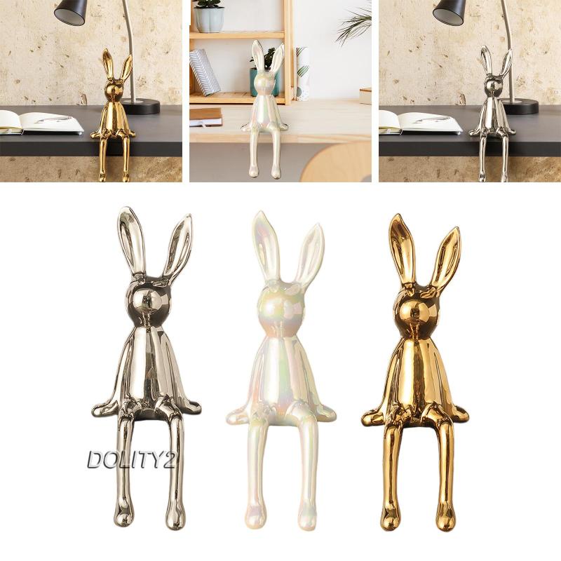 [Dolity2] Tượng Thỏ Điêu Khắc Trang Trí Hành Lang Phòng Ngủ Văn Phòng