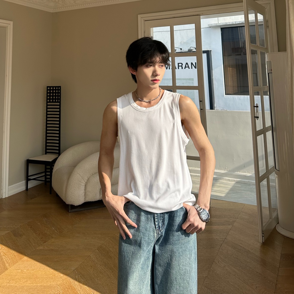 Áo Thun Thể Thao Không Tay Màu Đen Thời Trang Mùa Hè Dành Cho Nam Giới