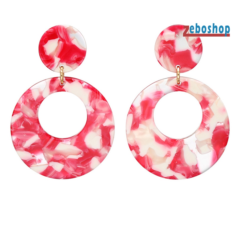 Khuyên Tai Hình Tròn Rỗng Phong Cách Vintage Cho Nữ