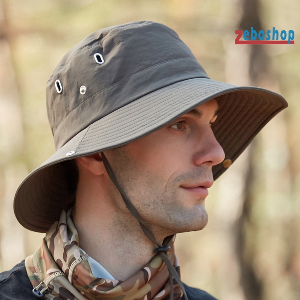 Nón Tai Bèo Rộng Vành Chống Nắng Màu Sắc Đơn Giản Có Thể Điều Chỉnh Kích Thước Dành Cho Nam Giới