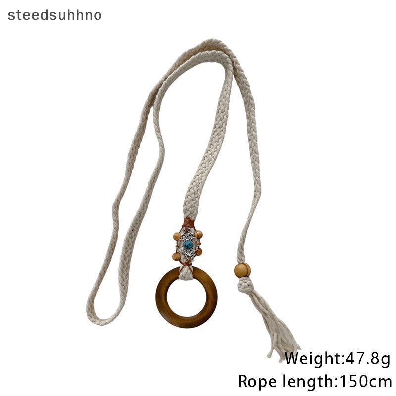 Thắt Lưng Bện Sợi Dây Thừng Có Khóa Tròn Phong Cách Vintage hhno