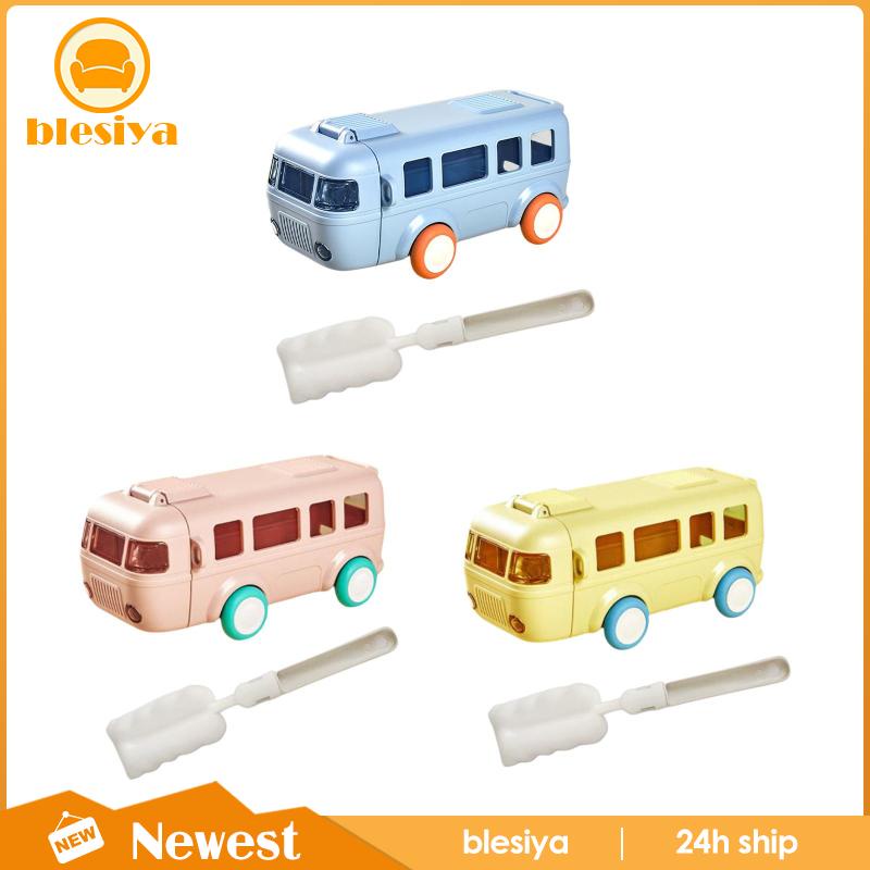 Bình Nước 500ml Hình Xe Buýt Hoạt Hình Dễ Thương Cho Bé