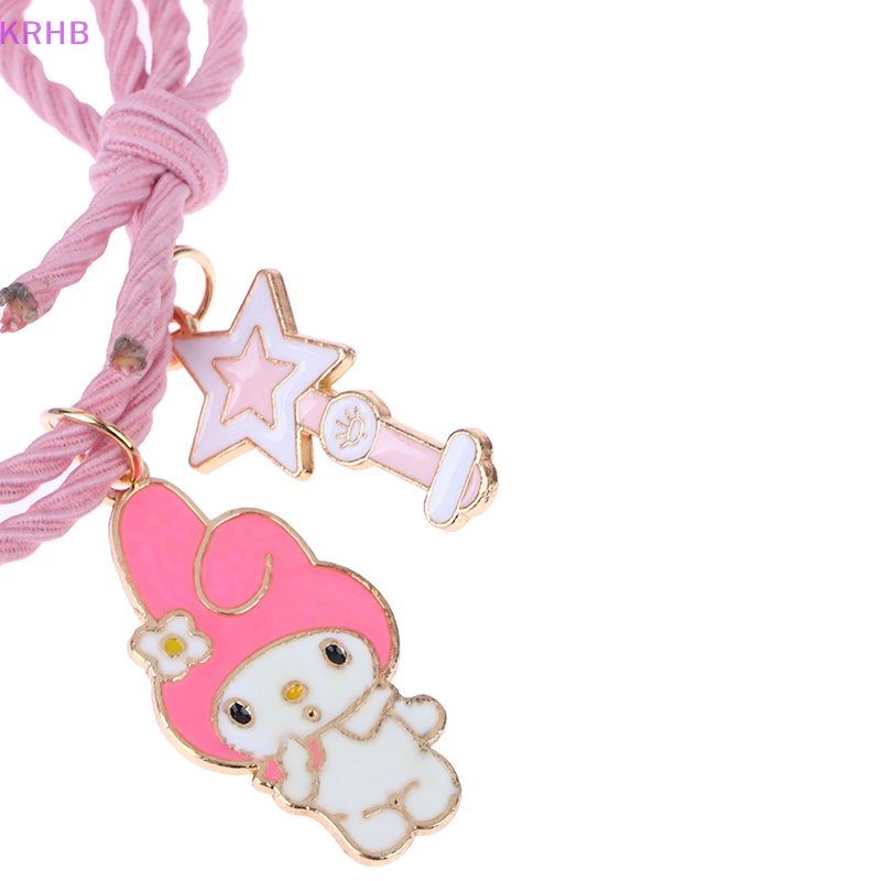 Vòng Tay Da Từ Tính Họa Tiết Hoạt Hình Anime Kuromi Mymelody KRHB Mới