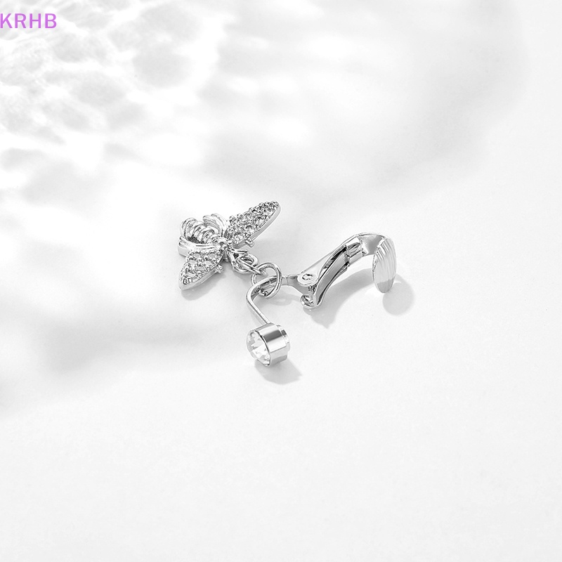 Khuyên Rốn Thép Đính Đá Zircon Hình Ong Sáng Tạo Quyến Rũ Mới