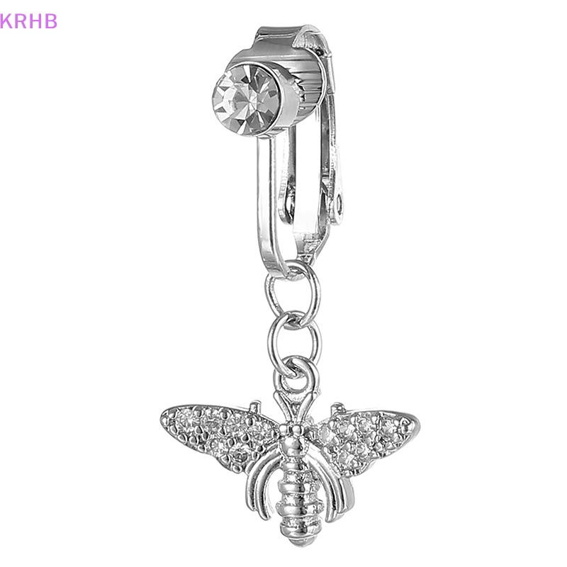 Khuyên Rốn Thép Đính Đá Zircon Hình Ong Sáng Tạo Quyến Rũ Mới