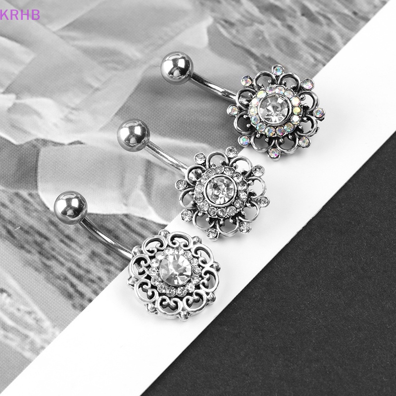 Khuyên Rốn Chất Liệu Thép Không Gỉ Đính Đá Quyến Rũ Cho Nữ Mới