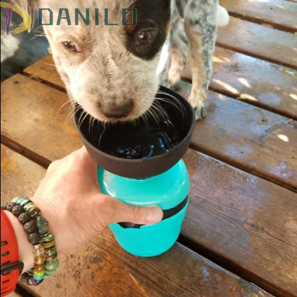 Bình Uống Nước Cho Chó Dung Tích Lớn 520ml Bằng Silicone Chống Rò Rỉ Có Thể Gấp Gọn