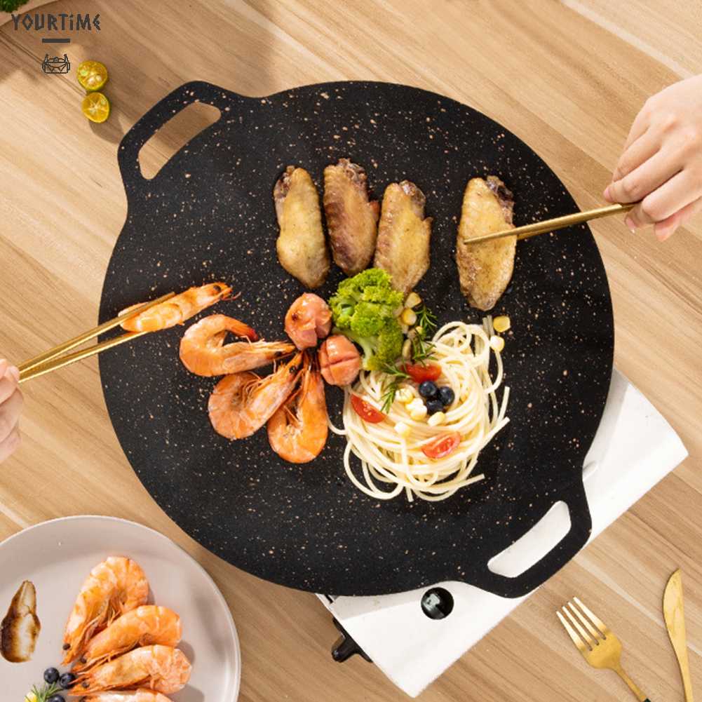 Chảo Chiên Thịt Bbq Bằng Sắt Siêu Bền Tiện Dụng Cho Hoạt Động Ngoài Trời