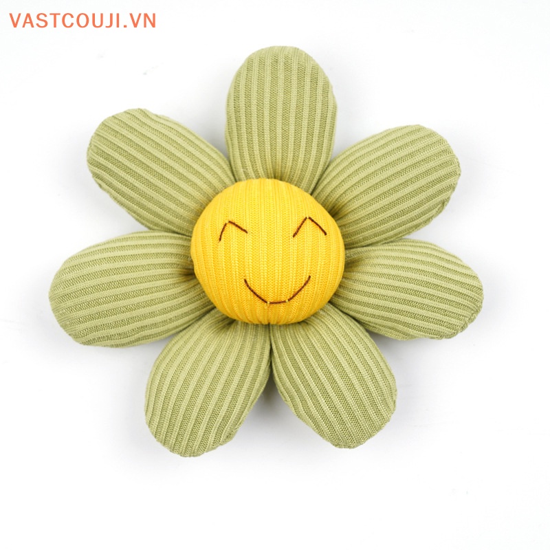 Tấm Vải Cotton Mềm Mại Họa Tiết Hoa Hướng Dương Mặt Cười Dễ Thương Dùng Trang Trí Túi Xách