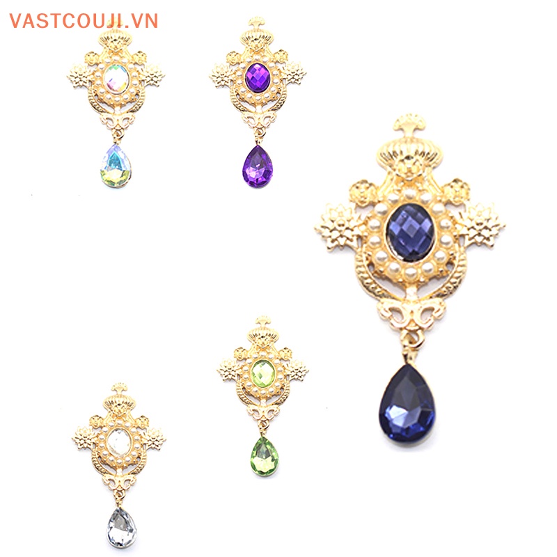 Ghim Cài Áo Hình Giọt Nước Bằng Hợp Kim Đính Đá Ngọc Trai Trang Trí Hộp Quà Đám Cưới DIY