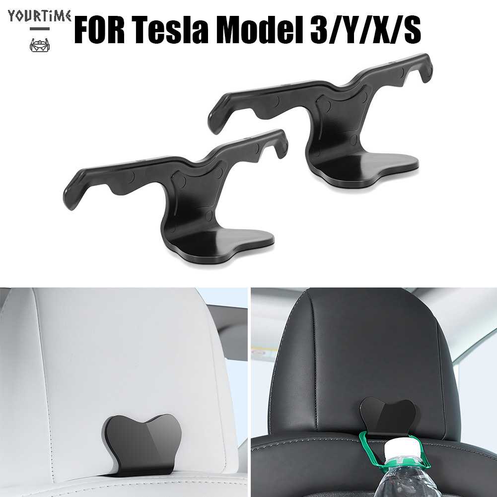 Bộ 2 Móc Treo Đồ Gắn Sau Ghế Xe Hơi Tesla Model 3 / Y / X / S