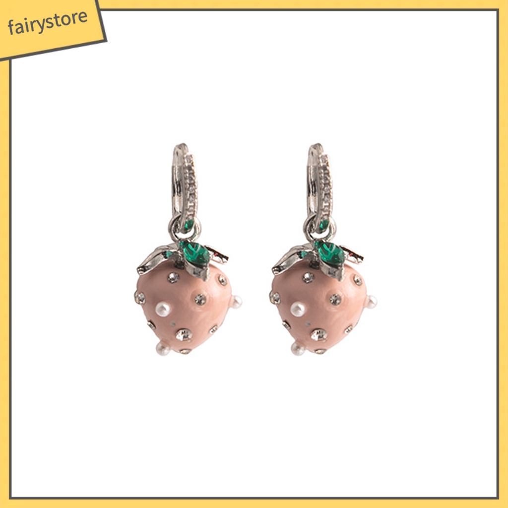 1 Đôi Bông Tai Hình Tròn Đính Đá / Ngọc Trai Giả Phong Cách Hàn Quốc Thời Trang