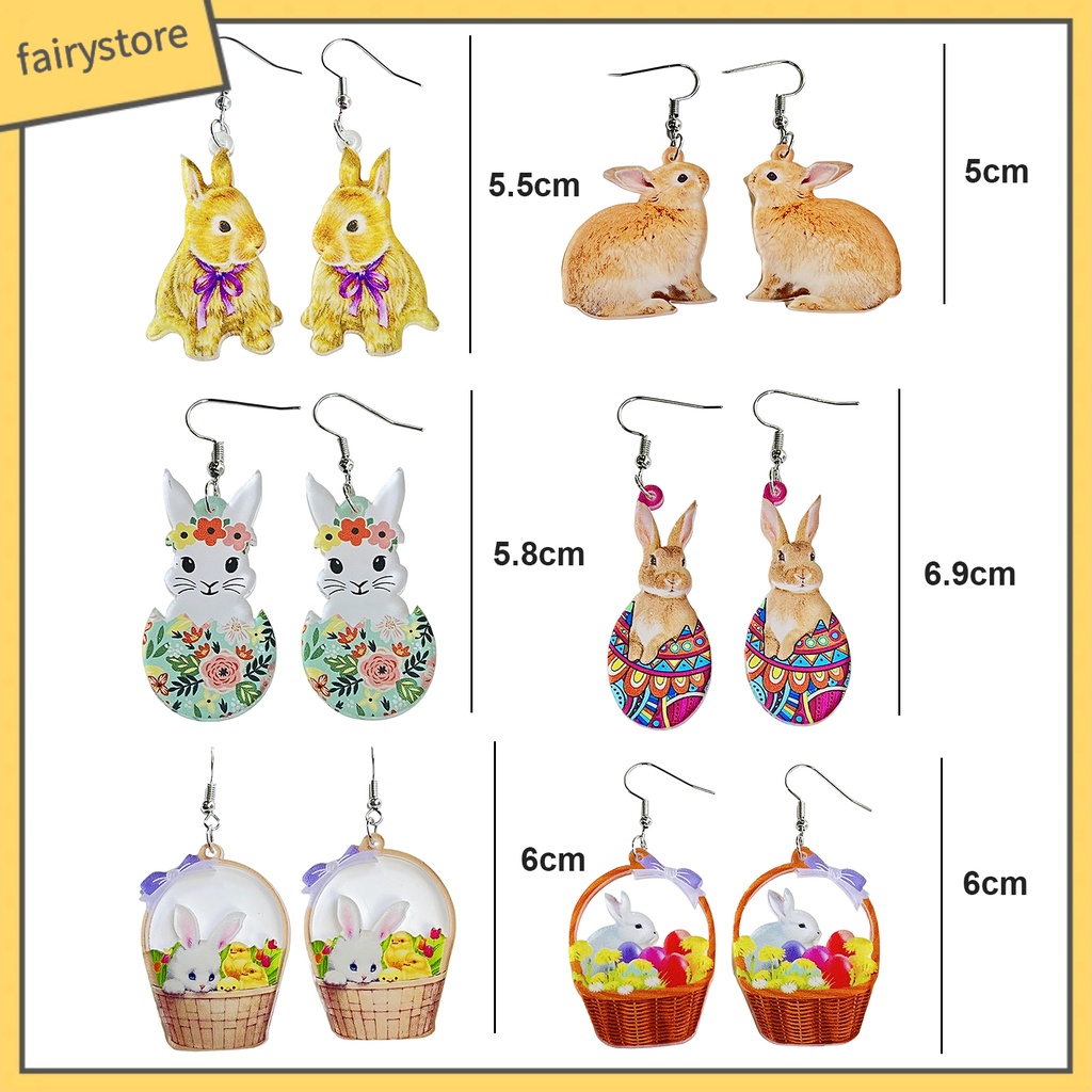 1 Đôi Bông Tai Acrylic Hình Thú Cưng Hoạt Hình Dễ Thương Dành Cho Nữ