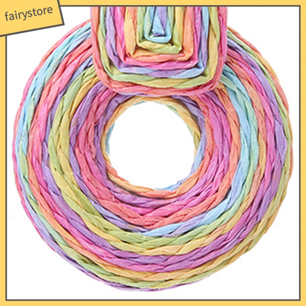 1 Đôi Bông Tai Tròn Nhiều Màu Sắc Phù Hợp Đi Biển Dành Cho Nữ