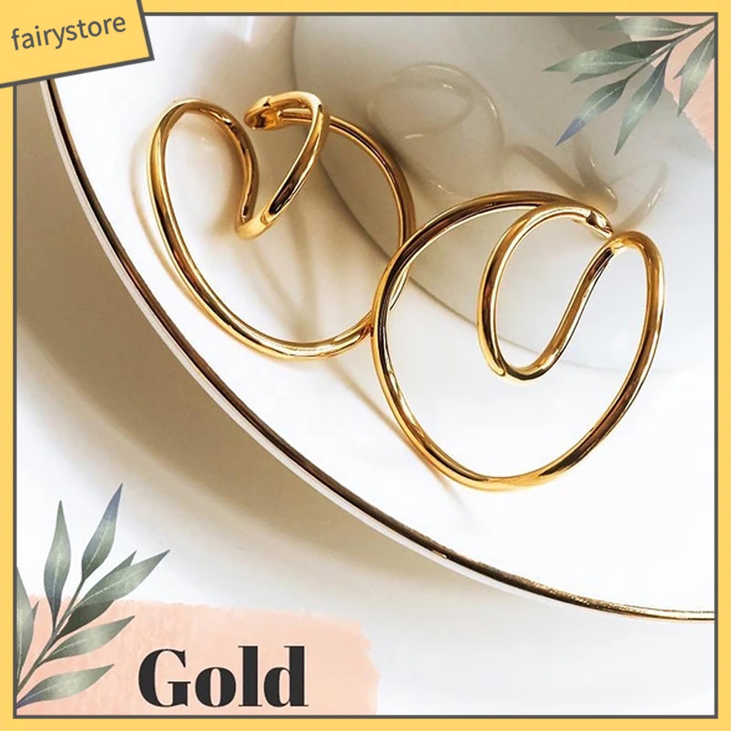 Bông Tai Dạng Kẹp Phong Cách Retro Cá Tính Cho Nữ