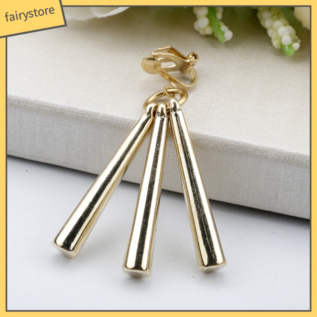 Bông Tai Dạng Móc Bằng Hợp Kim Màu Sắc Đơn Giản Lâu Trôi Cho Nữ