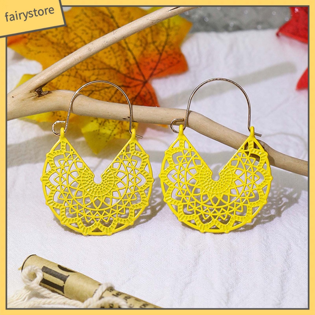 1 Đôi Bông Tai Hình Chữ V Phong Cách Vintage Dành Cho Nữ