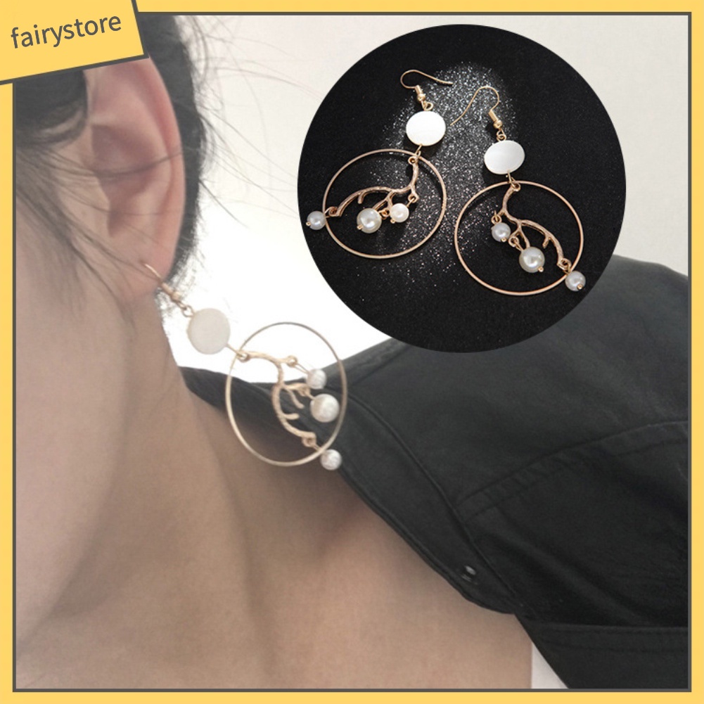 Bông Tai Ngọc Trai Giả Hình Tròn Thời Trang Dành Cho Nữ