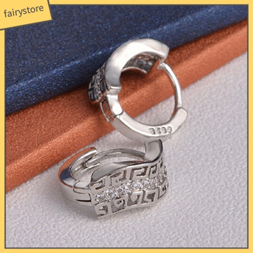 Bông Tai Mạ Bạc Đính Đá Thời Trang Dành Cho Nữ