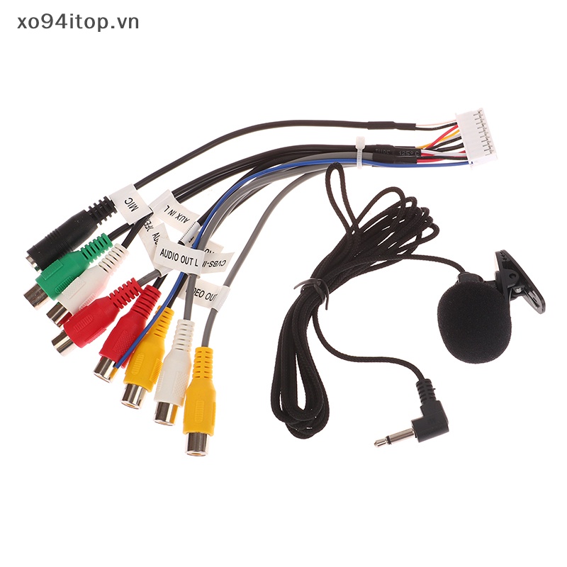 Dây Cáp Âm Thanh RCA 10 Trong 1 Cho Xe Hơi