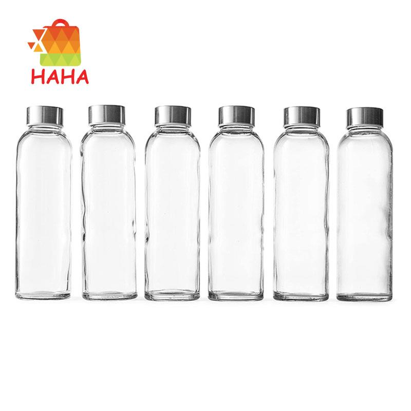 Bình Nước Thủy Tinh Borosilicate 18 Oz Trong Suốt Có Nắp Không BPA Thân Thiện Với Môi Trường