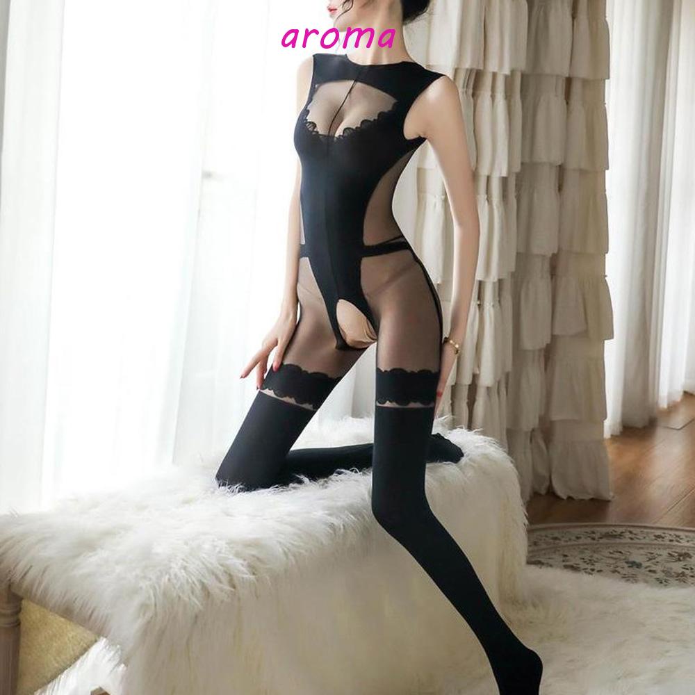 Aroma Quần Tất Dài Khoét Rỗng Trong Suốt Khoét Sâu Chữ V Cho Nữ