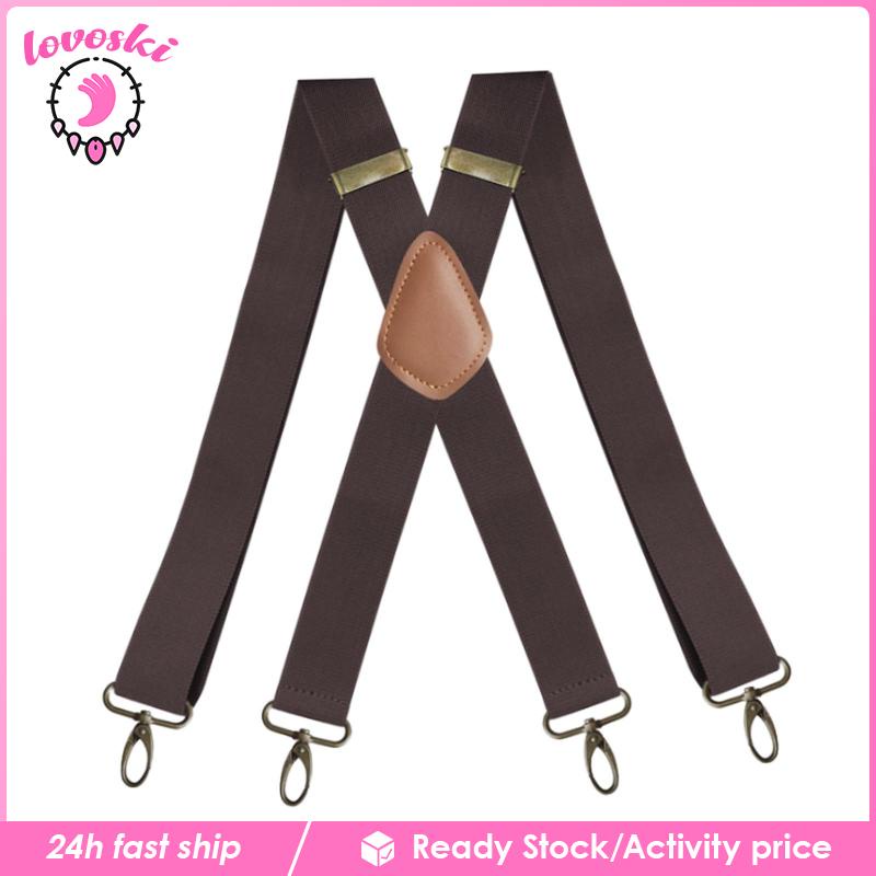 Dây Đai Quần 4 Kẹp Chữ x Rộng 3.5cm Dành Cho Nam Nữ