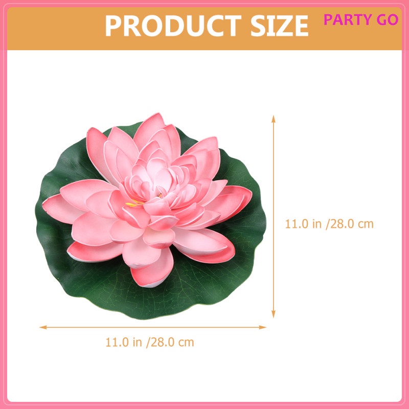 Set 2 Hoa Sen Giả Nổi Trang Trí Bể Cá