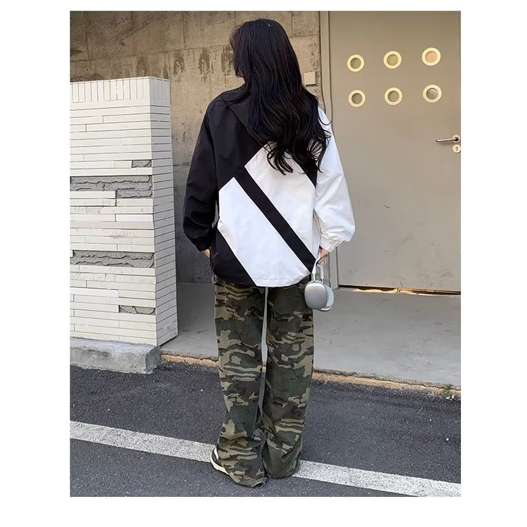 Áo Khoác Có Nón Thêu Họa Tiết Phong Cách Đường Phố Thời Trang Xuân Thu Mới Cho Nữ