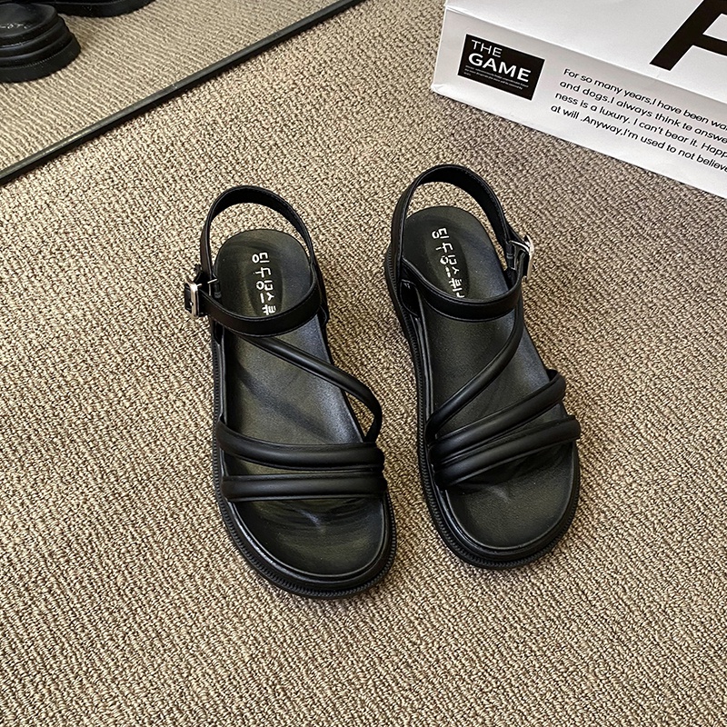 Giày Sandal Mùa Hè Phong Cách Pháp Đơn Giản Cho Nữ