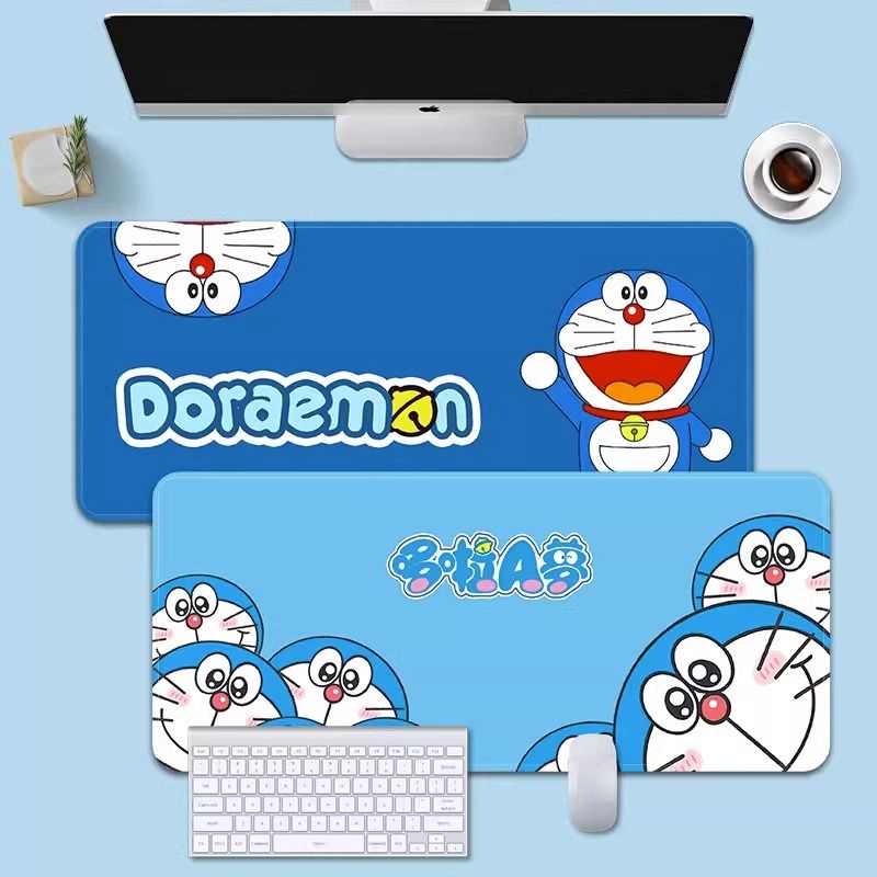 Tấm Lót Chuột Và Bàn Phím Cỡ Lớn In Hình Doraemon Dễ Thương