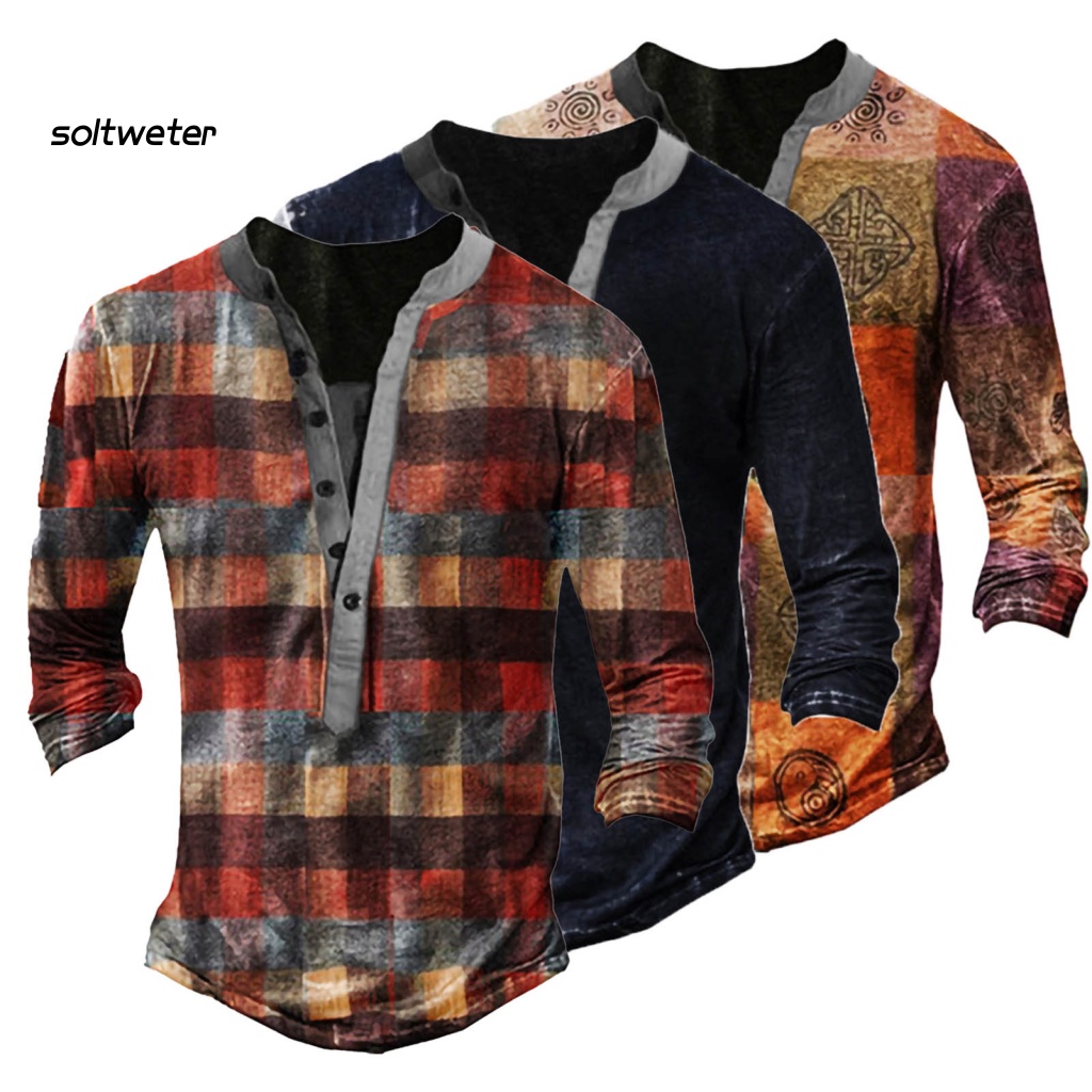 Áo Sơ Mi Cổ Chữ V Họa Tiết Kẻ Sọc Ca Rô Thời Trang Mùa Xuân Cho Nam