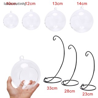 Bình hoa thủy tinh trong suốt dạng quả cầu treo độc đáo