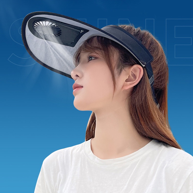 Ygt Mũ Lưỡi Trai Chống Nắng Thoáng Khí Kèm Quạt Sạc Usb Tiện Dụng